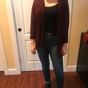 💥5 for $10 Red cardigan
